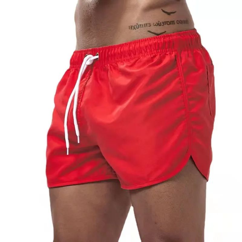Mens Sexy Swimming Trunks Low Waist Breathable Swim Shorts for Summer Beach & Surfing