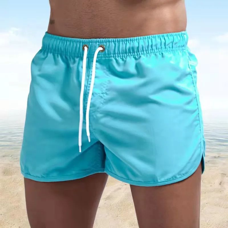 Mens Sexy Swimming Trunks Low Waist Breathable Swim Shorts for Summer Beach & Surfing
