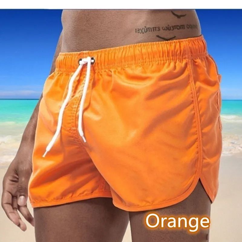 Mens Sexy Swimming Trunks Low Waist Breathable Swim Shorts for Summer Beach & Surfing