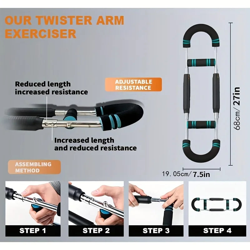 Adjustable High Quality Arm Exerciser Home Chest Expander With Wrist Strength Trainer For Shoulder Arm Chest Workout