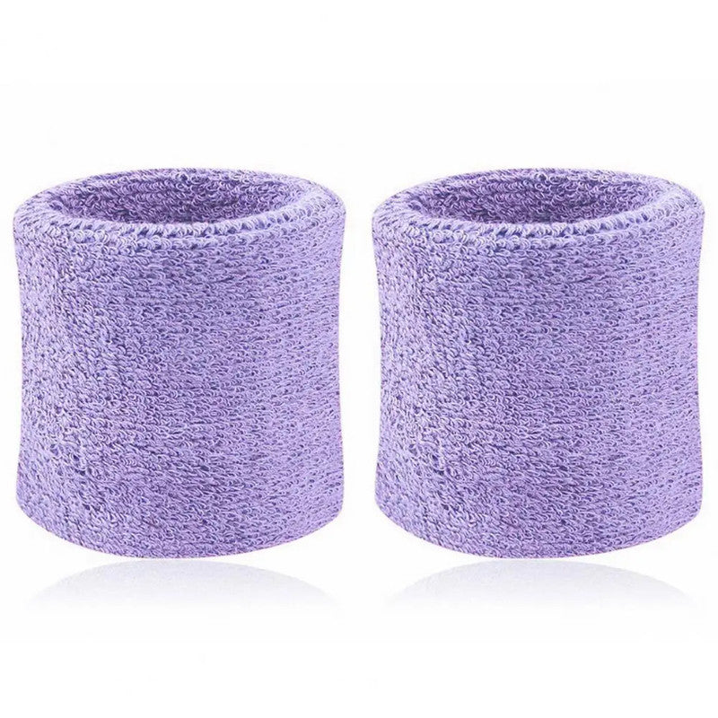 2Pcs Tennis Sports Wristband, Volleyball Gym Sweatband, Elastic Brace Support, Towel Bracelet Quick Dry
