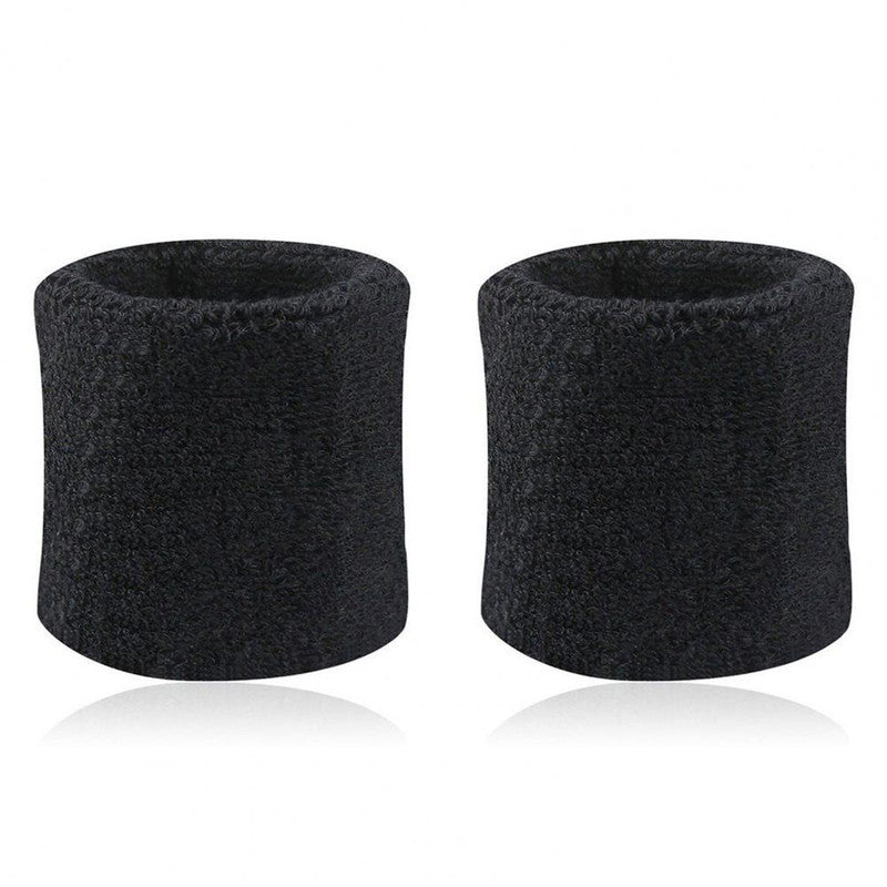 2Pcs Tennis Sports Wristband, Volleyball Gym Sweatband, Elastic Brace Support, Towel Bracelet Quick Dry