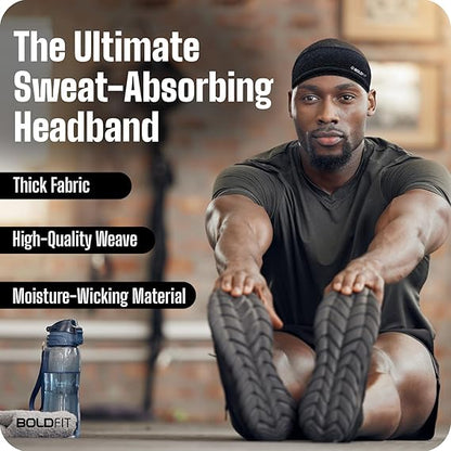 Boldfit Polyester Blend Head Band for Man Sports Head Bandana for Men & Women Gym Hair Band for Men Workout, Running Breathable, Non-Slip & Quick Drying Head Bands for Long Hair