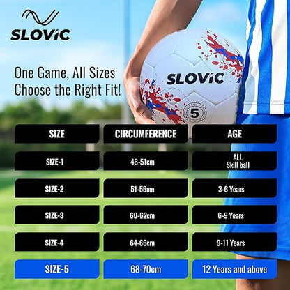 SLOVIC Professional Football [Size-5] | Hard Ground Foot-Ball | Ideal for Grass Ground & Artificial Turf | Training Foot Ball | Soccer Ball | Footballs for Men & Women