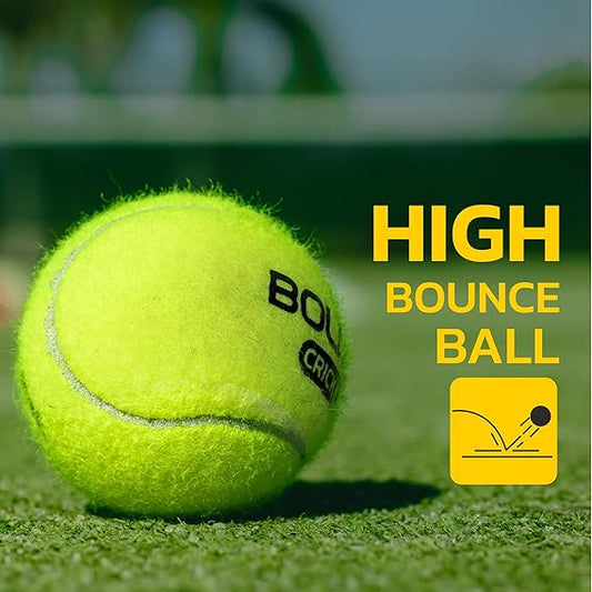 Boldfit Tennis Ball for Cricket Soft Lightweight for Tournament Street Match Lawn Cricket Ball, Court Soft Ball 3 Pcs