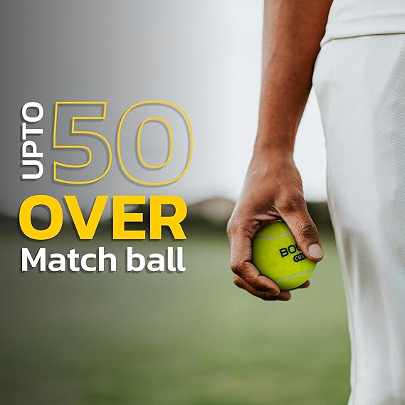 Boldfit Tennis Ball for Cricket Soft Lightweight for Tournament Street Match Lawn Cricket Ball, Court Soft Ball 3 Pcs