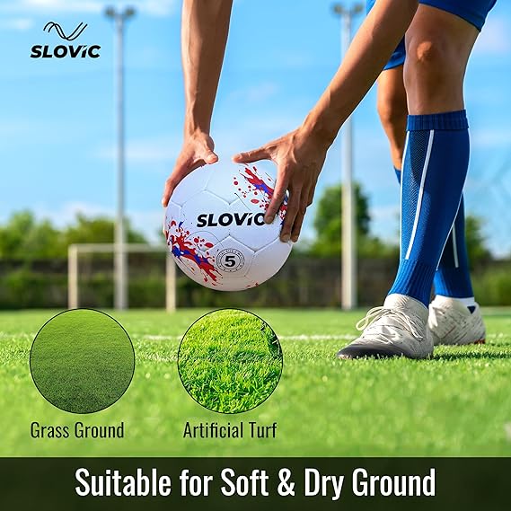 SLOVIC Professional Football [Size-5] | Hard Ground Foot-Ball | Ideal for Grass Ground & Artificial Turf | Training Foot Ball | Soccer Ball | Footballs for Men & Women