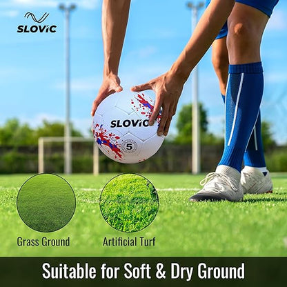 SLOVIC Professional Football [Size-5] | Hard Ground Foot-Ball | Ideal for Grass Ground & Artificial Turf | Training Foot Ball | Soccer Ball | Footballs for Men & Women