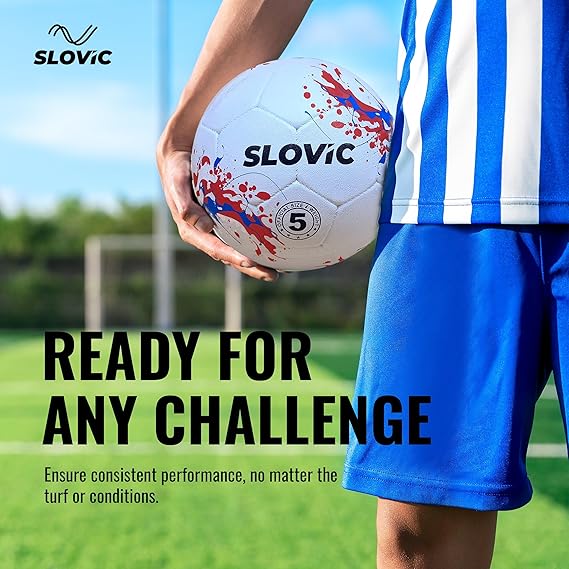 SLOVIC Professional Football [Size-5] | Hard Ground Foot-Ball | Ideal for Grass Ground & Artificial Turf | Training Foot Ball | Soccer Ball | Footballs for Men & Women