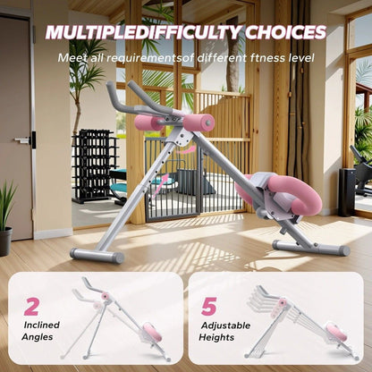 MERACH CoreFlex Adjustable Ab Trainer – Foldable Home Gym Machine with Knee Support