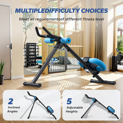 MERACH CoreFlex Adjustable Ab Trainer – Foldable Home Gym Machine with Knee Support
