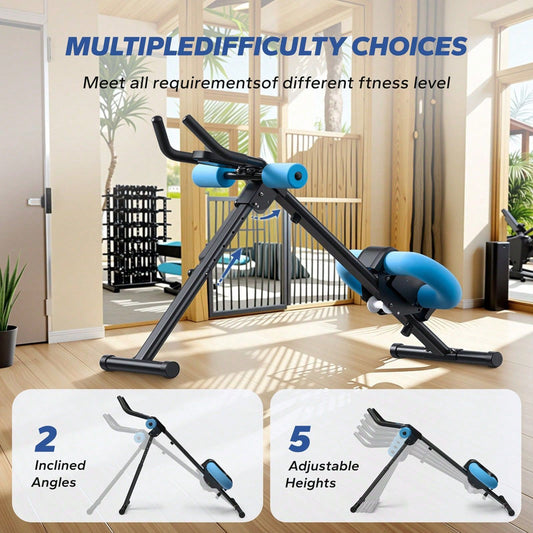MERACH CoreFlex Adjustable Ab Trainer – Foldable Home Gym Machine with Knee Support