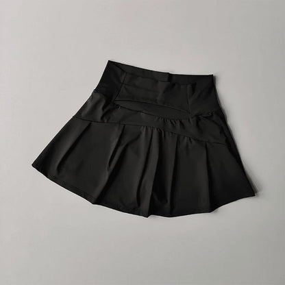 High Waist Sports Skirt with Lined Shorts Quick Dry Tennis and Golf Skort for Women
