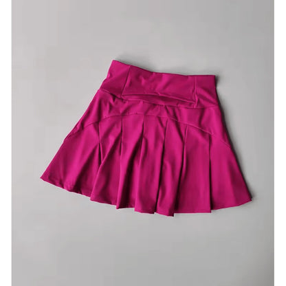 High Waist Sports Skirt with Lined Shorts Quick Dry Tennis and Golf Skort for Women