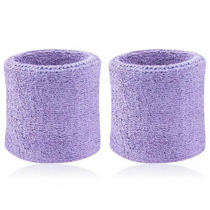 2Pcs Tennis Sports Wristband, Volleyball Gym Sweatband, Elastic Brace Support, Towel Bracelet Quick Dry