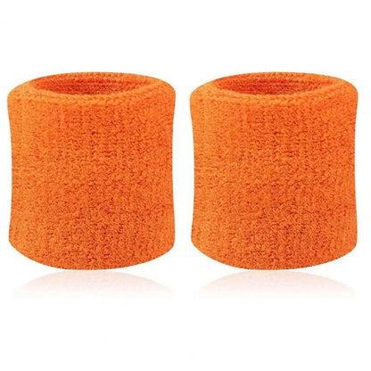 2Pcs Tennis Sports Wristband, Volleyball Gym Sweatband, Elastic Brace Support, Towel Bracelet Quick Dry