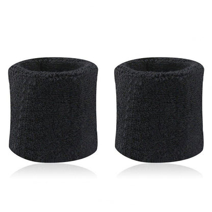 2Pcs Tennis Sports Wristband, Volleyball Gym Sweatband, Elastic Brace Support, Towel Bracelet Quick Dry